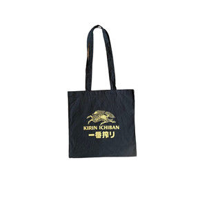 Kirin Ichiban Black and Gold Logo Cotton Tote Bag‎ Unisex